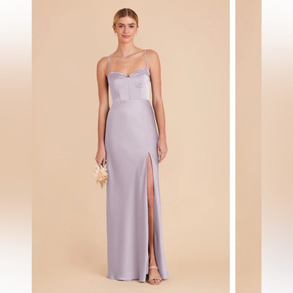 Birdy Grey Jessica Matte Satin Dress - Dusty Lilac. Size Medium
